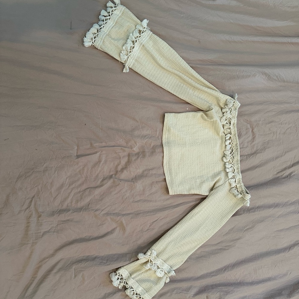 Beach Cream Crop Top